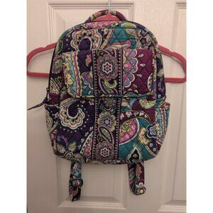 Vintage Vera Bradley Heather Purple Pink Paisley Floral Backpack Medium Size